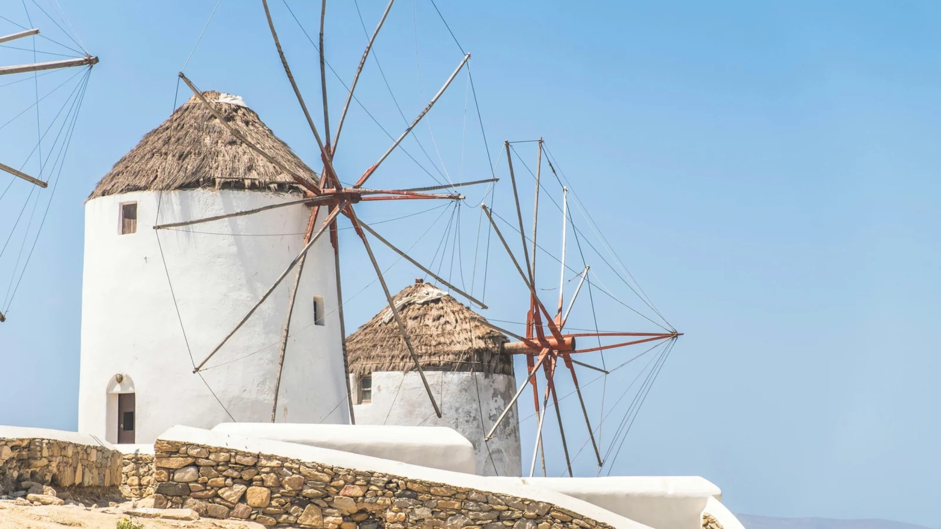 Mykonos and Aegean sea
